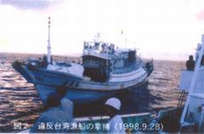 図2 違反台湾漁船の拿捕(1998.9.28)