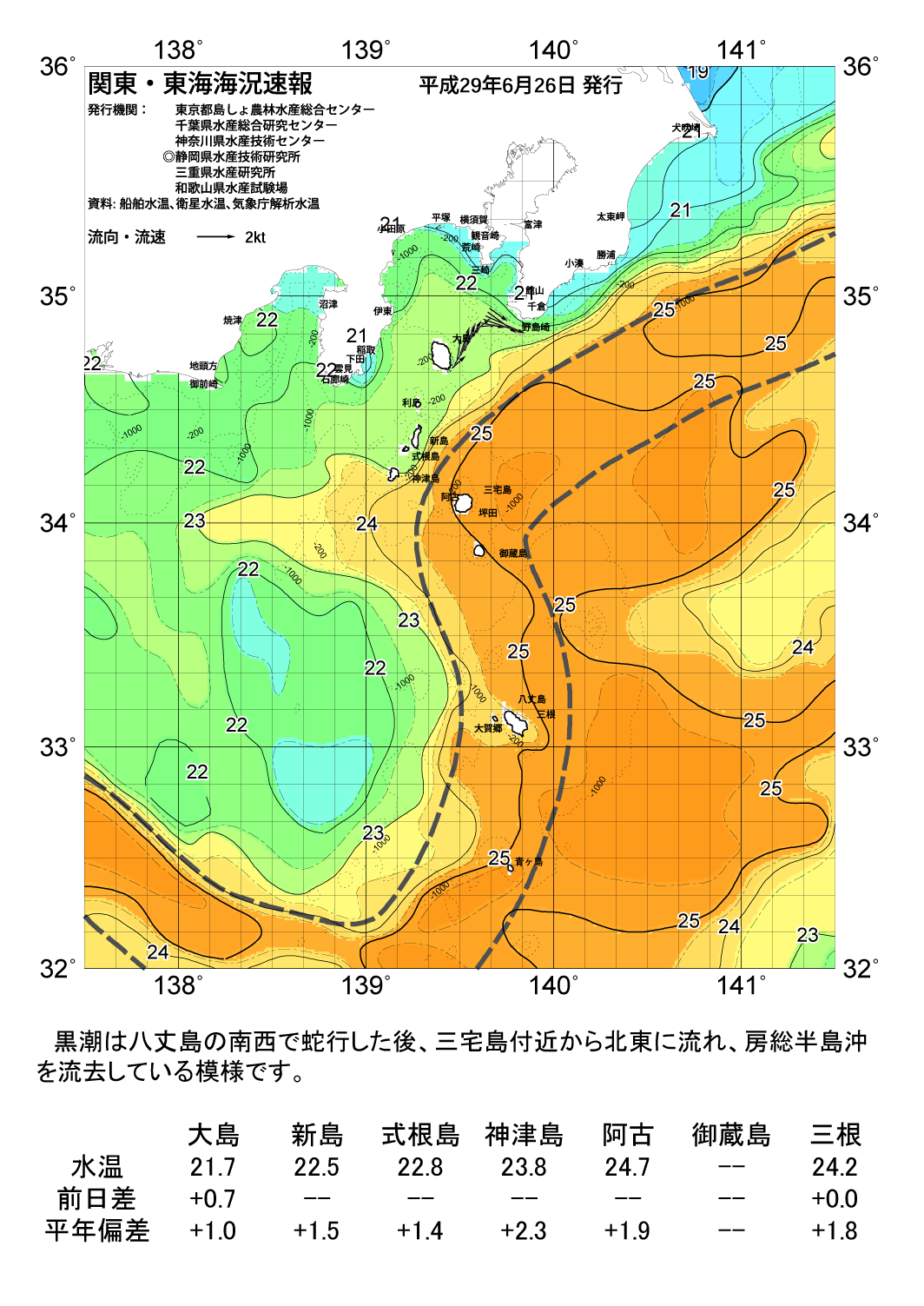 海の天気図2017年6月26日 東京都島しょ農林水産総合センター