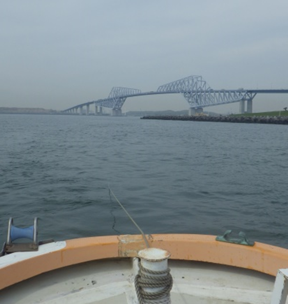 図2 調査風景(St3 若洲海浜公園沖)