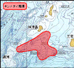 図4　神津島周辺キンメダイ漁場図