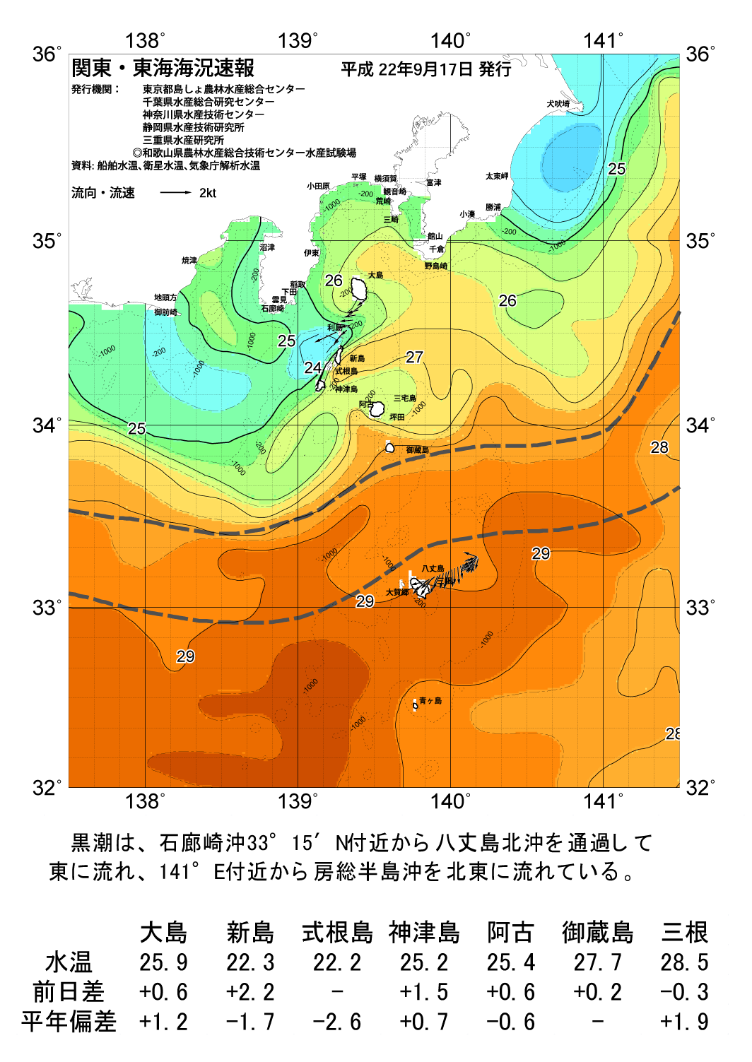 海の天気図10年9月17日 東京都島しょ農林水産総合センター