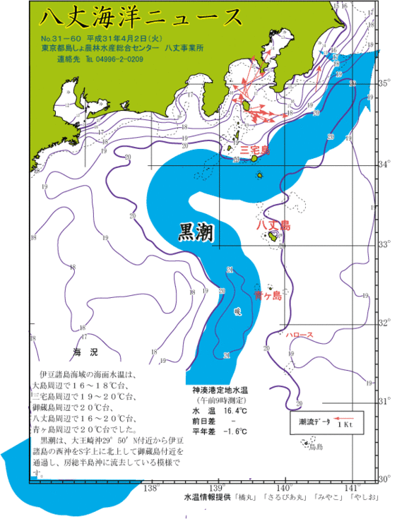 2019年4月2日八丈海洋ニュース