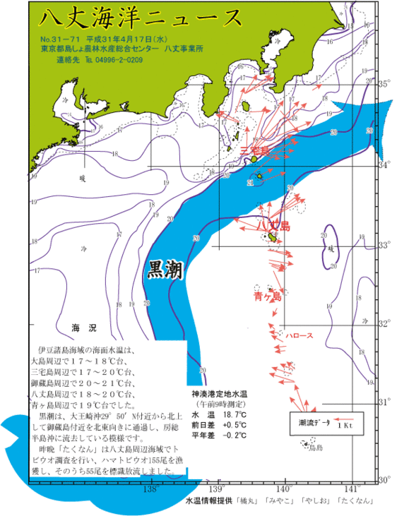 2019年4月17日八丈海洋ニュース