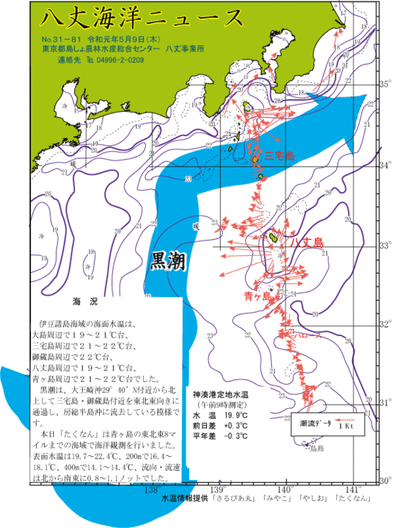 2019年5月9日八丈海洋ニュース