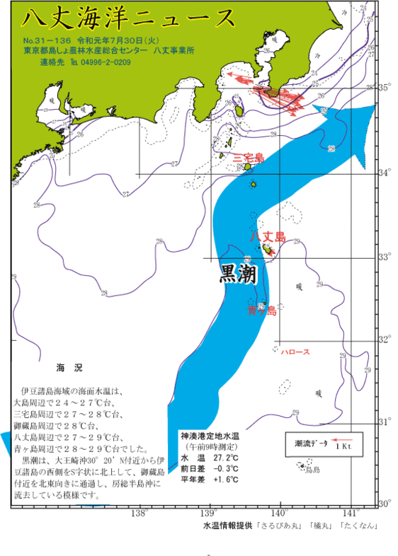 2019年7月30日八丈海洋ニュース