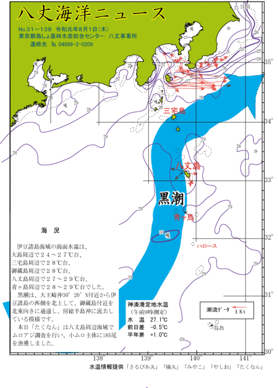 2019年8月1日八丈海洋ニュース