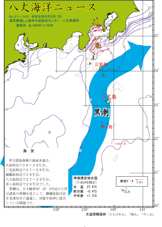 2019年8月5日八丈海洋ニュース