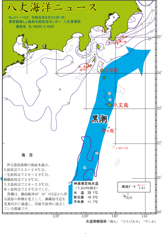 2019年8月22日八丈海洋ニュース