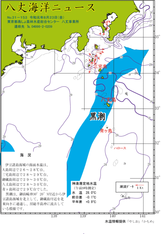 2019年8月23日八丈海洋ニュース