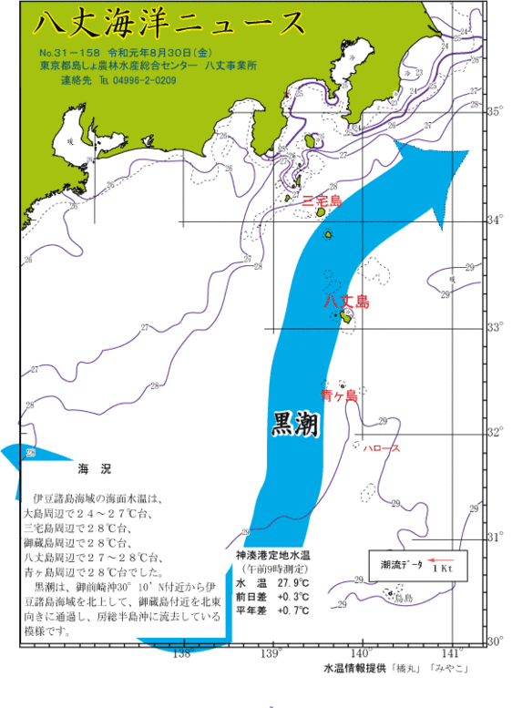 2019年8月30日八丈海洋ニュース