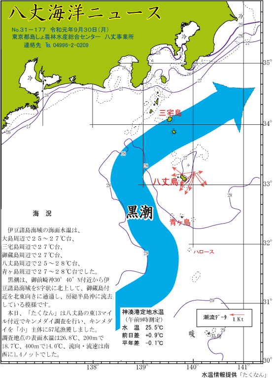 2019年9月30日八丈海洋ニュース