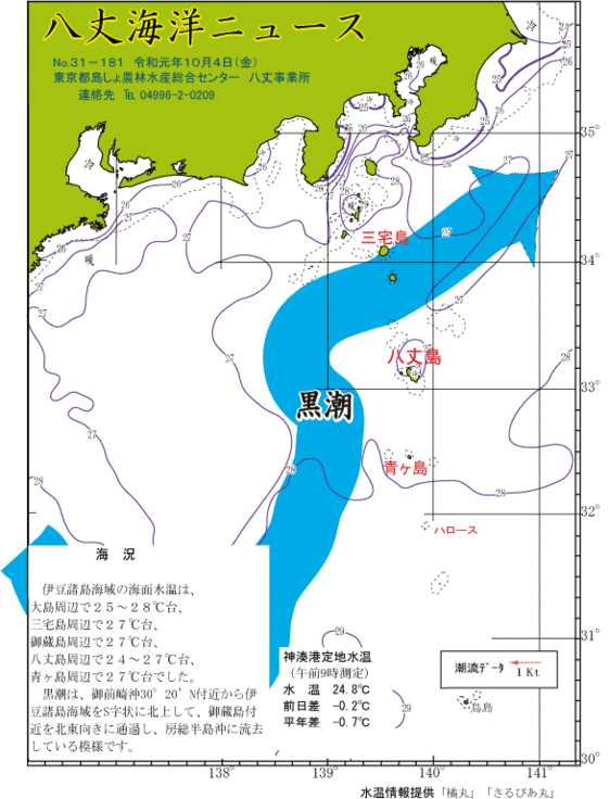 2019年10月4日八丈海洋ニュース