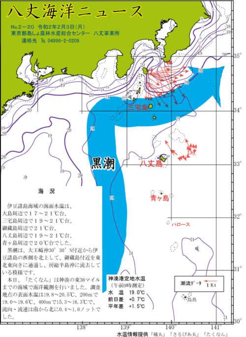 2020年2月3日八丈海洋ニュース