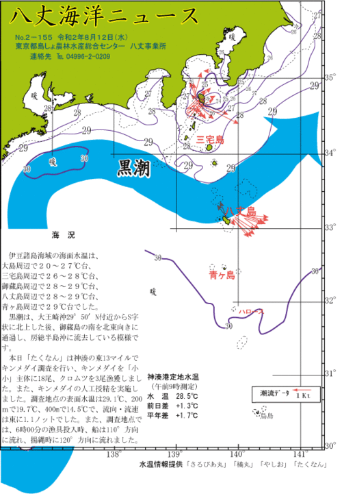 2020年8月12日八丈海洋ニュース