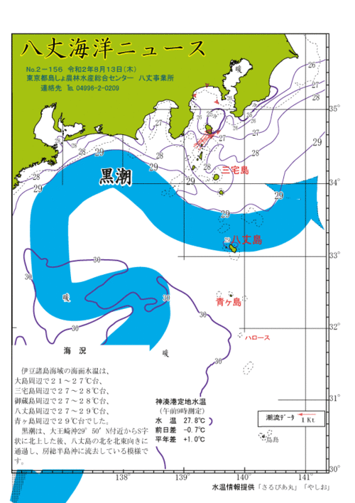 2020年8月13日八丈海洋ニュース