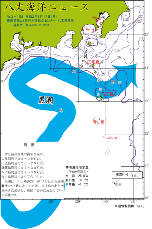 2020年8月17日八丈海洋ニュース