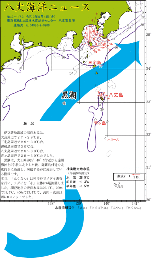 2020年9月4日八丈海洋ニュース