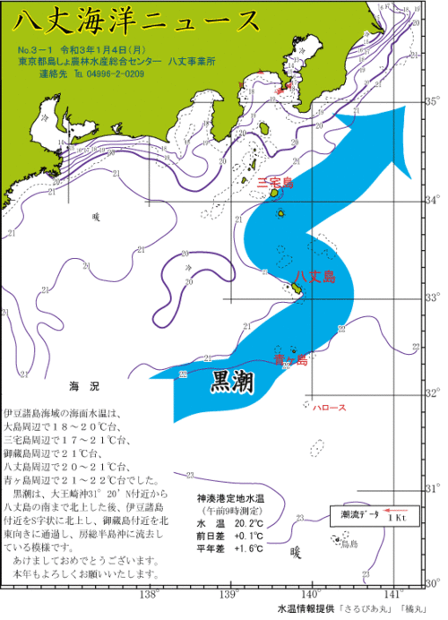 2021年1月4日八丈海洋ニュース