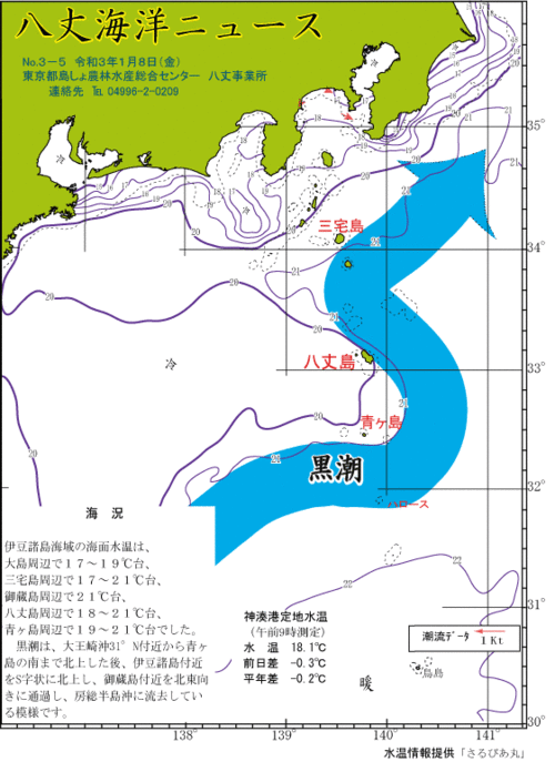 2021年1月8日八丈海洋ニュース