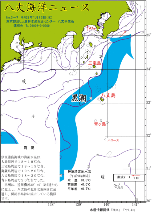 2021年1月13日八丈海洋ニュース