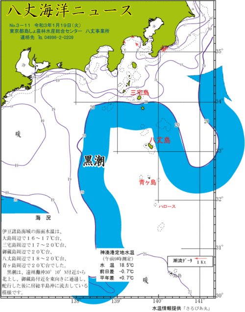 2021年1月19日八丈海洋ニュース