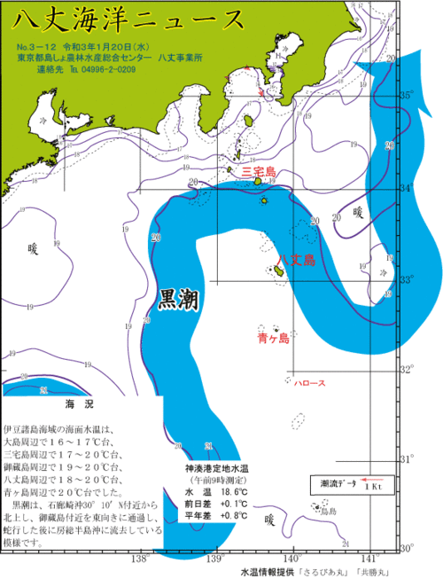 2021年1月20日八丈海洋ニュース