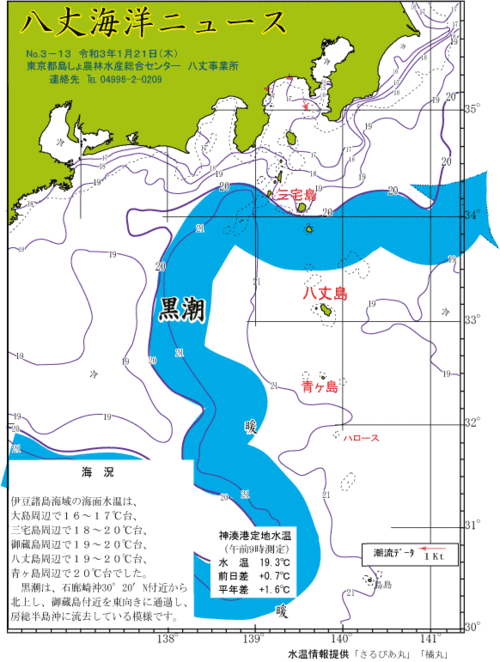 2021年1月21日八丈海洋ニュース