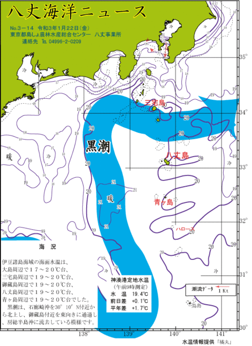 2021年1月22日八丈海洋ニュース