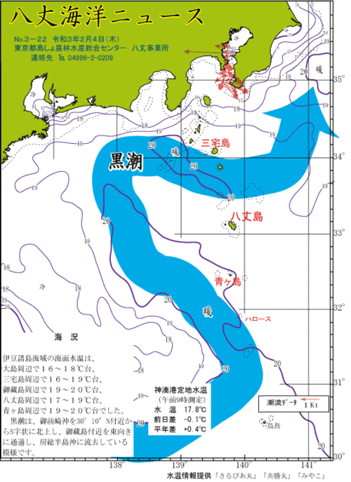 2021年2月4日八丈海洋ニュース