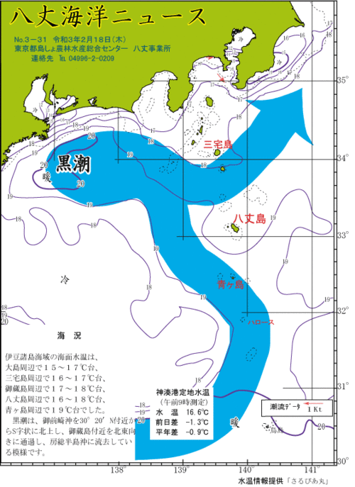 2021年2月18日八丈海洋ニュース