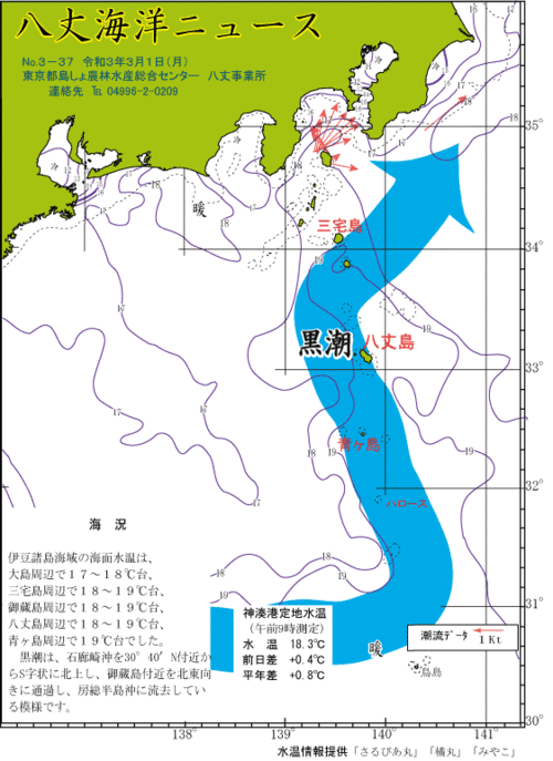 2021年3月1日八丈海洋ニュース