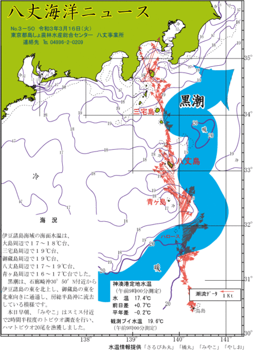 2021年3月16日八丈海洋ニュース