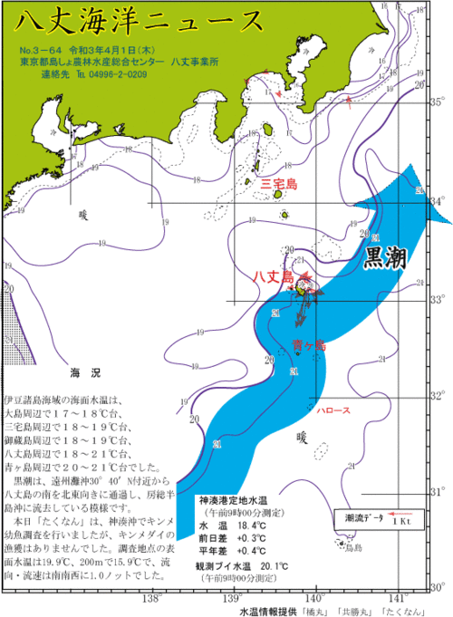 2021年4月1日八丈海洋ニュース