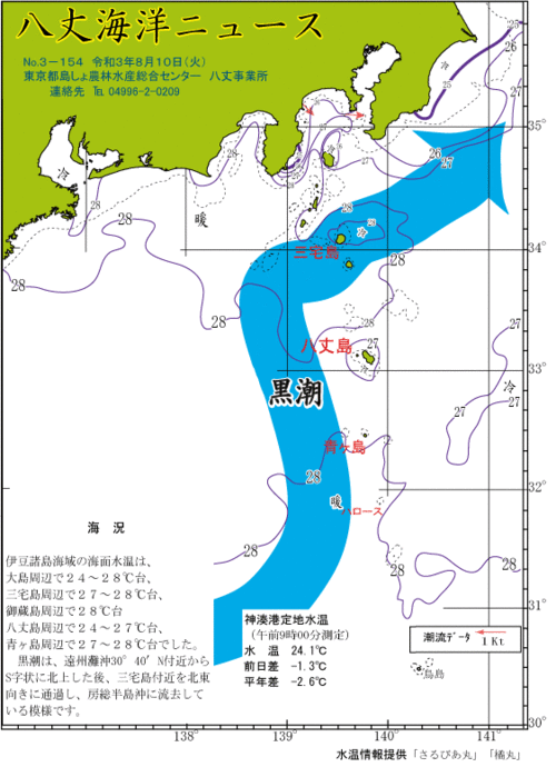 2021年8月10日八丈海洋ニュース