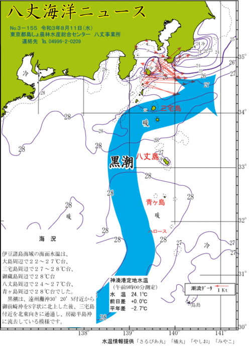 2021年8月11日八丈海洋ニュース