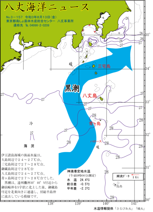 2021年8月13日八丈海洋ニュース