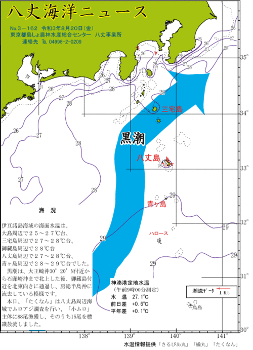 2021年8月20日八丈海洋ニュース