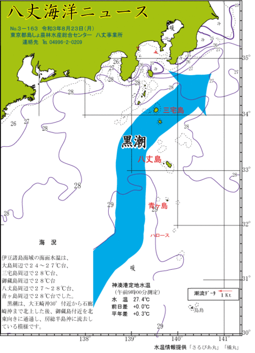 2021年8月23日八丈海洋ニュース