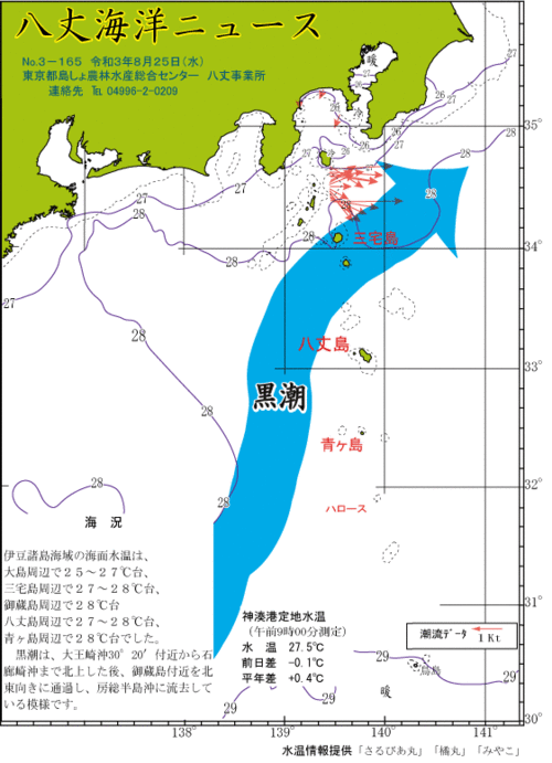 2021年8月25日八丈海洋ニュース