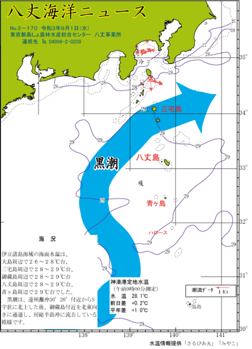 2021年9月1日八丈海洋ニュース