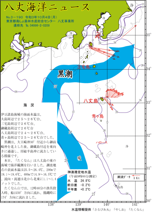 2021年10月4日八丈海洋ニュース