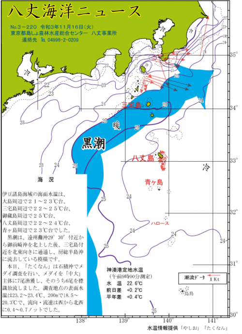 2021年11月16日八丈海洋ニュース