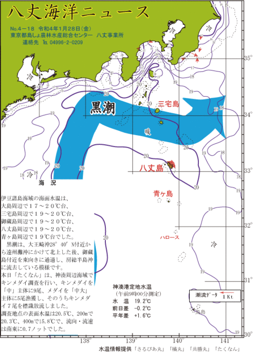 2022年1月28日八丈海洋ニュース