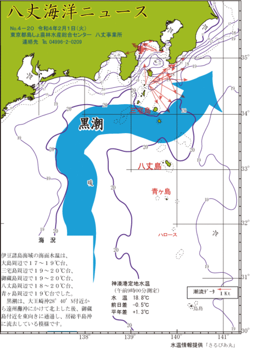 2022年2月1日八丈海洋ニュース