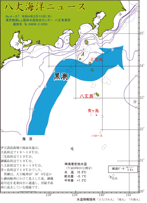 2022年2月10日八丈海洋ニュース