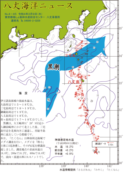 2022年3月9日八丈海洋ニュース