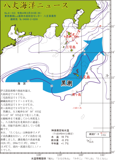 2022年3月30日八丈海洋ニュース