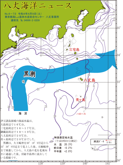 2022年4月9日八丈海洋ニュース