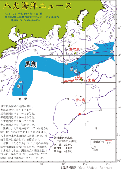 2022年4月11日八丈海洋ニュース