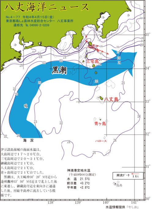 2022年4月15日八丈海洋ニュース